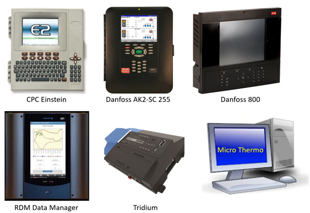 Historical examples of several refrigeration and building controls platforms
